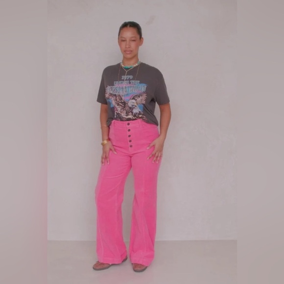 Spell Stevie Cord Pant - size XL - desert rose - NWT - button fly and flare leg - Picture 4 of 16